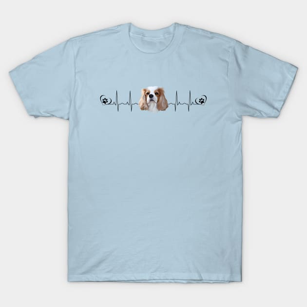 My Heart Beats for my Blenheim Cavalier King Charles Spaniel T-Shirt by Cavalier Gifts